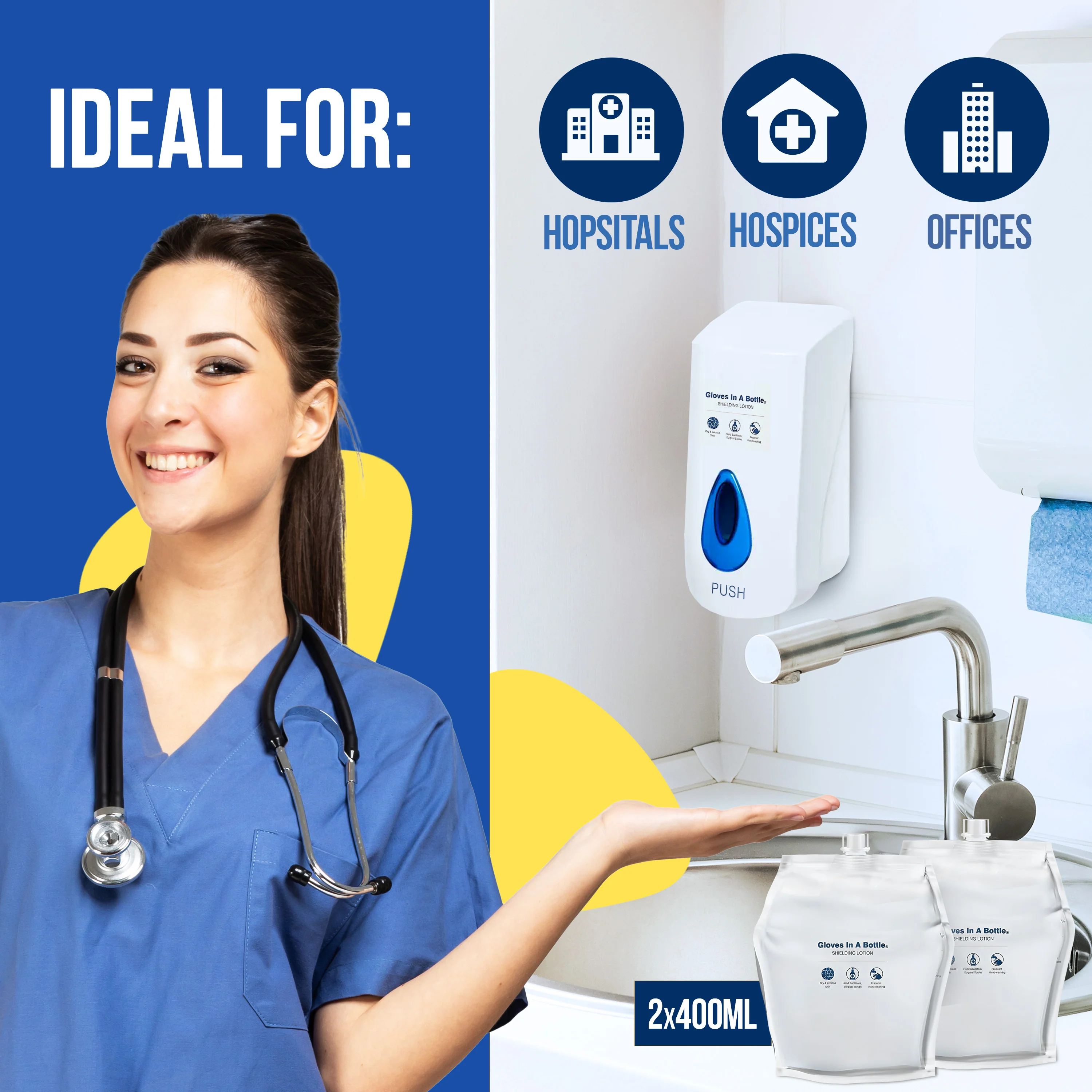 Gloves In A Bottle Shielding Lotion Dispenser and Pouches (Pouches only used for Dispenser) - Image 5