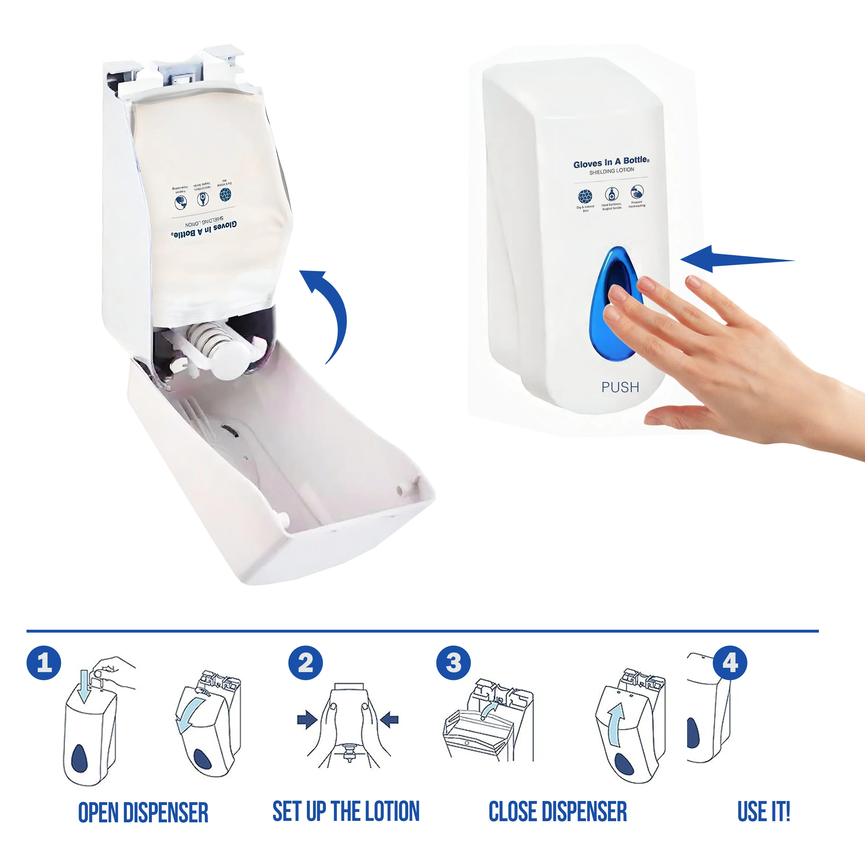 Gloves In A Bottle Shielding Lotion Dispenser and Pouches (Pouches only used for Dispenser) - Image 8